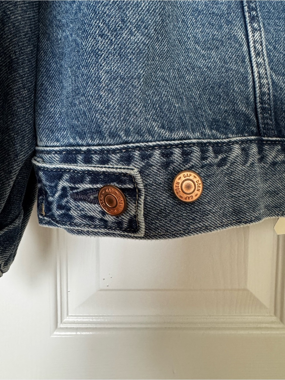 NWT Gap x DÔEN Oversized Icon Denim Jacket with Navy Corduroy Collar - Picture 5 of 11